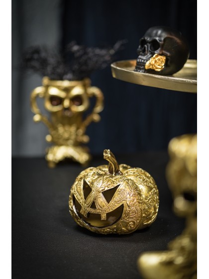 KÜRBIS POLYRESIN BAROQUE GOLD 21CM X 21CM X 18CM