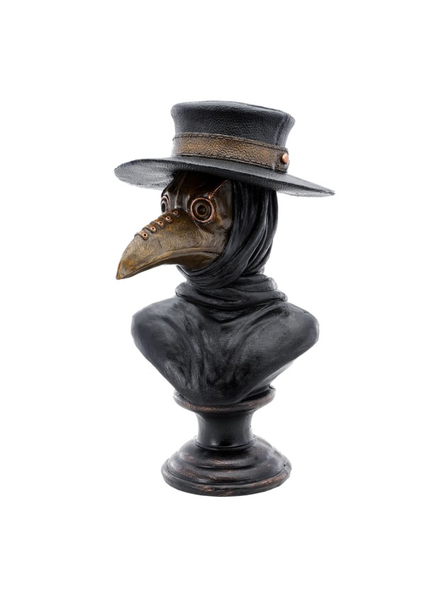 POLYRESIN BUST FIGURE PLAGUE DOCTOR 20CM X 20CM X 32CM