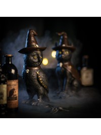 EULE SCHWARZ ZAUBERER POLYRESIN 16.5CM X 11.5CM X 31CM