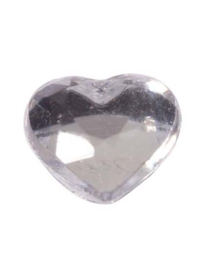 PAPERCARD OF 72 BRIGHT SILVER ADHESIVE HEARTS 