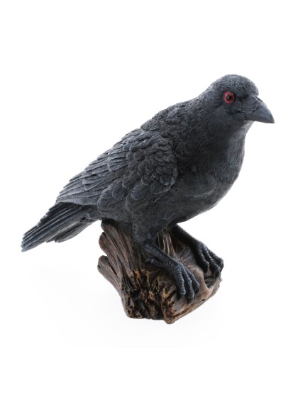 BLACK RESIN RAVEN 17CM X 7.5CM X 13.5CM 