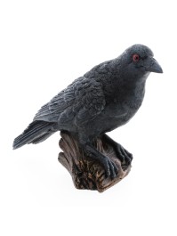 BLACK RESIN RAVEN 17CM X 7.5CM X 13.5CM 