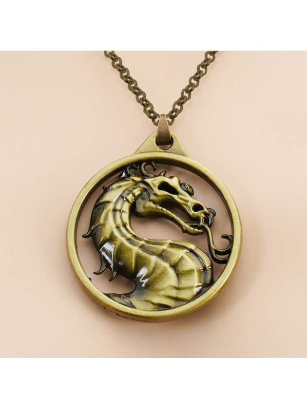 COLLIER MORTAL DRAGON BRONZE 