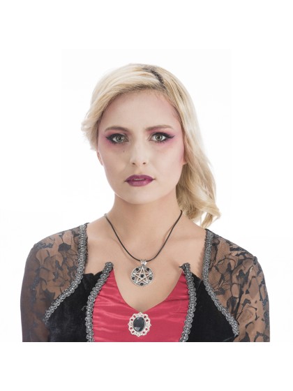 COLLIER NOSFERATU NOIR PENDENTIF 5CM X 3.5CM/ COLLIER 45CM