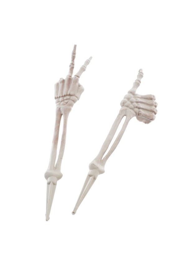 PLASTIC ARM SKELETON STAKES TO BE PLANTED - 2 ASS 45CM