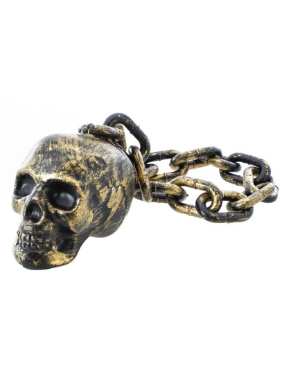 KETTE MIT TOTENKOPF GOLD 55CM