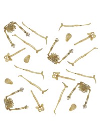 SET OF 20 MINI PLASTIC SKELETON BONES +/- 9CM