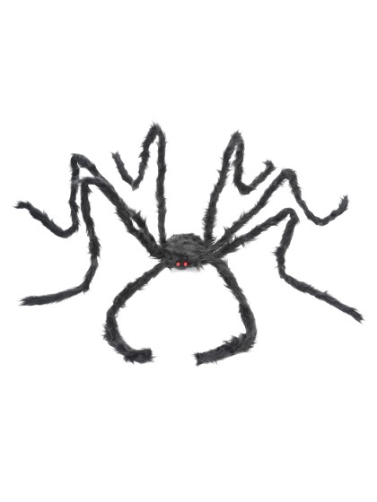 GIANT BLACK PLUSH SPIDER 2M X 24CM
