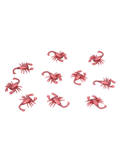LOT 10 SCORPIONS PVC BRUNS 6.5CM X 5.5CM