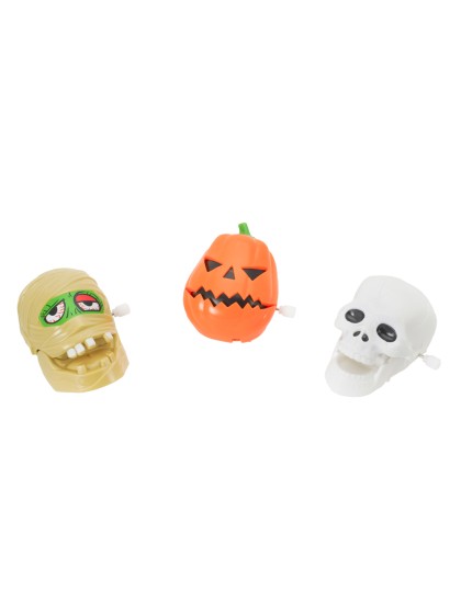 KOPF HALLOWEEN ROULETTES - 3 SORT. 6CM X 5CM X 3.5CM - DISPLAY 12 PCS