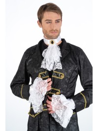 SET JABOT WEISS UND MANSCHETTEN Einheitsgröße