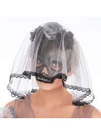 SKULL MASK WITH BRIDE VEIL 