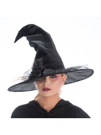 CHAPEAU SORCIERE ROSES NOIRES TU