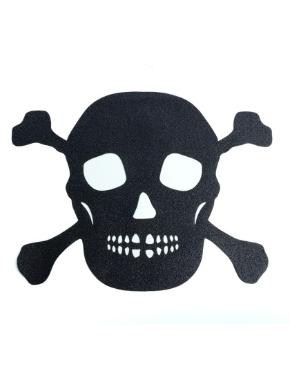 SET 4 PREMIUM BLACK SKULLS TABLE MATS 42.6CM X 34CM