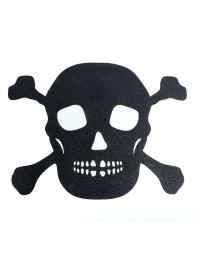 SET 4 PREMIUM BLACK SKULLS TABLE MATS 42.6CM X 34CM