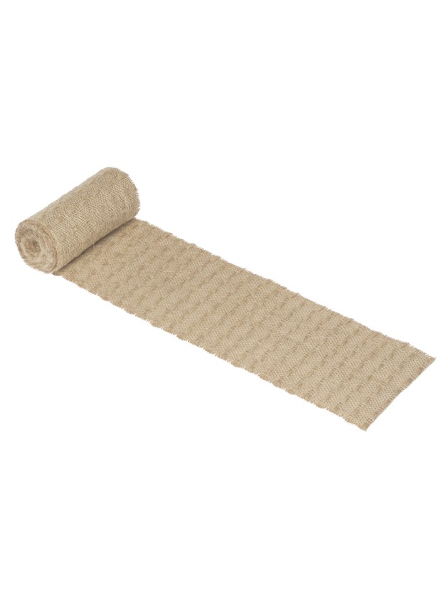 RUBAN JUTE NATUREL QUADRI 15CM X 3M
