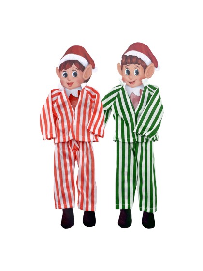 PYJAMA POUR LUTIN FARCEUR COL ASS ROUGE ET VERT 12.5CM X 0.5CM X 40CM