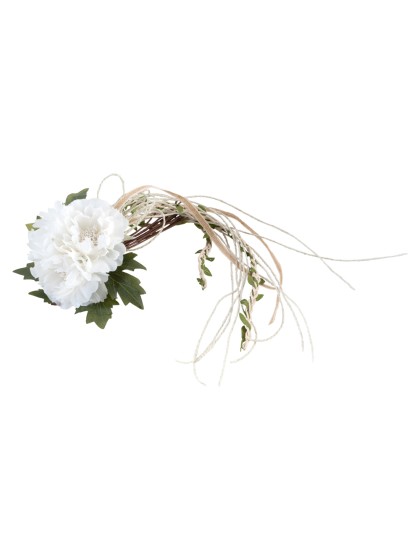 BLUMENSTRAUSS 3 PFINGSTROSEN ELFENBEIN 15CM X 10CM X 40CM