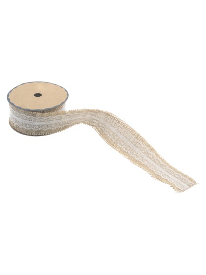 RUBAN JUTE DENTELLE 5CM X 5M