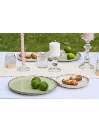 CHEMIN DE TABLE COTON AUTHENTIC BLANC CASSE 30CM X 3M
