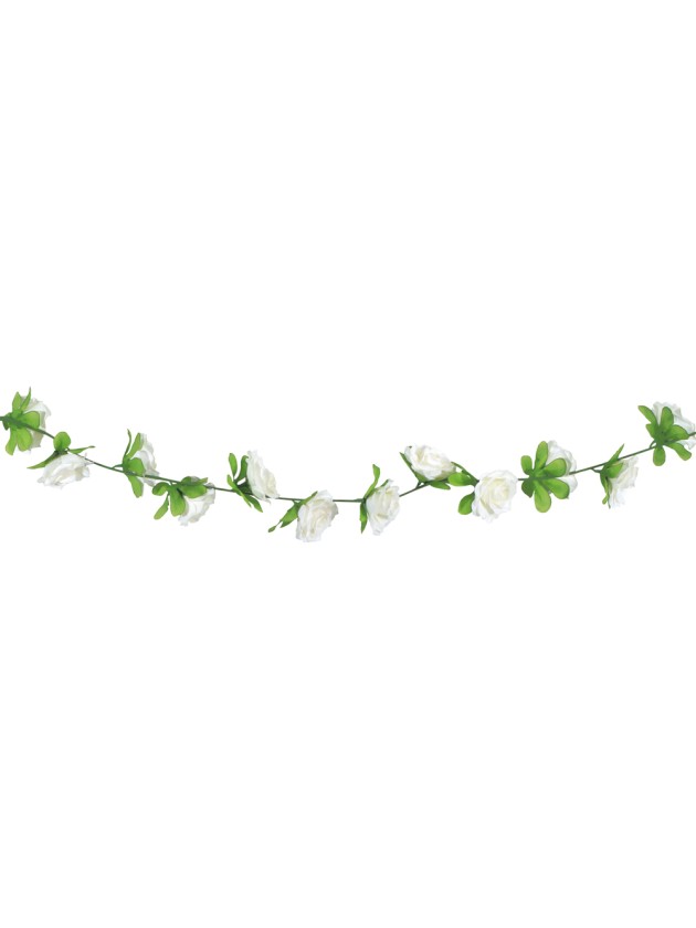 GIRLANDE KLEIN ROSA WEISS 220CM