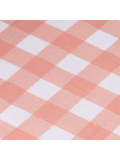 TABLE RUNNER CHIFFON TANGERINE GINGHAM 28CM X 3M