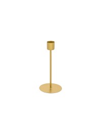 SHINY GOLD METAL CANDLE HOLDER DIA 7CM X 15CM