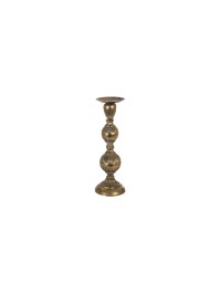 KERZENLEUCHTER METALL GOLD EFFEKT VERWITTERT DIA 13CM X 43CM
