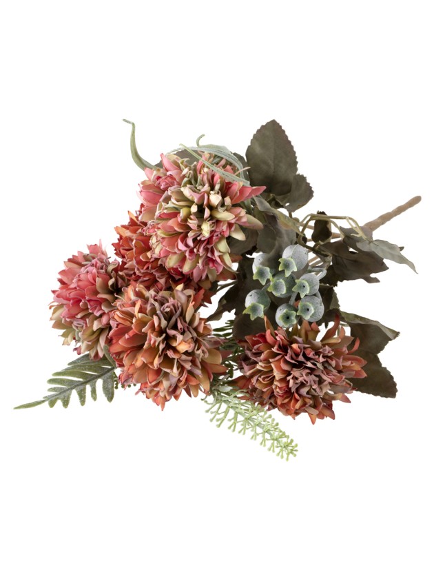 BUNCH OF 5 PINK LADY SCABIOUS FLOWERS 32CM
