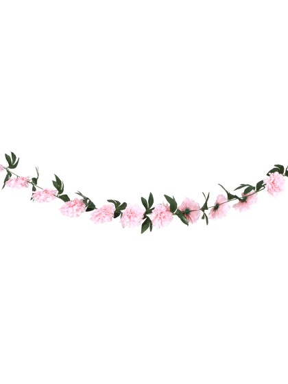 GIRLANDE PFINGSTROSEN ROSA PASTELL 220CM