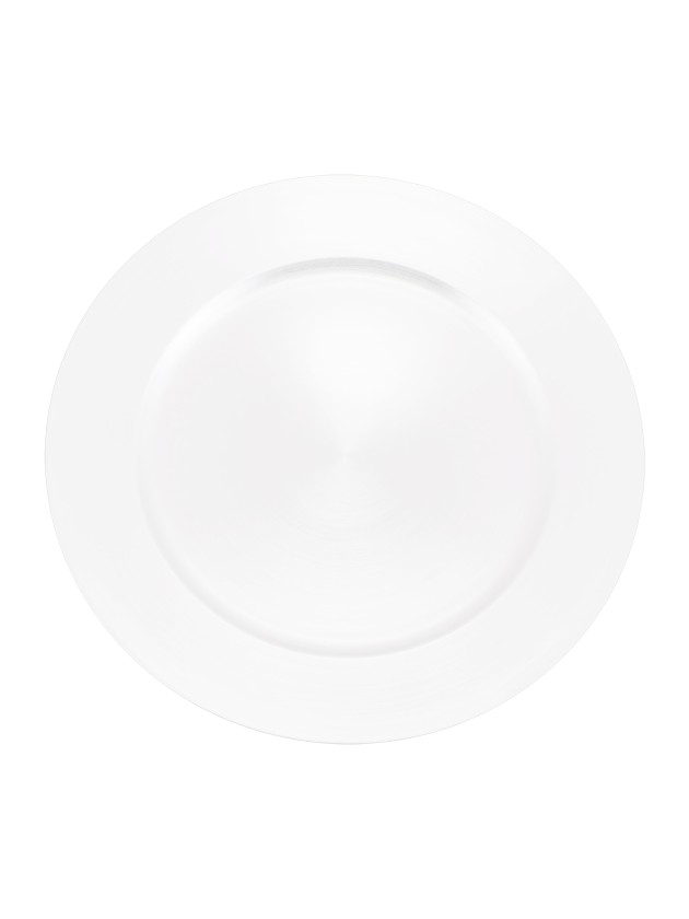 WHITE PP CHARGER PLATE DIA 33CM