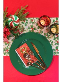 SHINY EVERGREEN PP CHARGER PLATE DIA 33CM