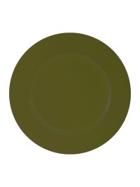 SHINY OLIVE GREEN PP CHARGER PLATE DIA 33CM