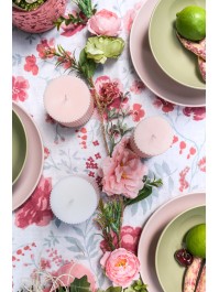 GIRLANDE BLUMEN ROSE/VERT 120CM