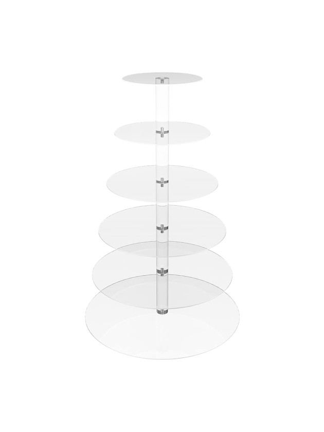 6-LEVEL ROUND ACRYLIC CAKE STAND  DIA 40CM X 15CM X 51.5CM
