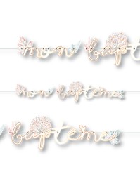 GIRLANDE PAPIER MEINE TAUFE 2M X 23.5CM