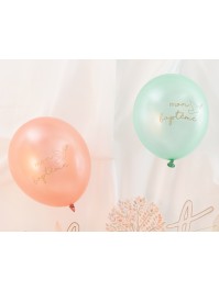 SET 6 BALLONS LATEX MEINE TAUFE DIA 27CM