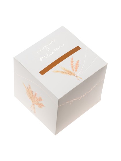 SQUARE CARTON URN UN JOUR PRECIEUX 20CM X 20CM X 20CM