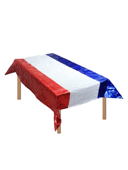 TISCHDECKE GLÄNZEND FAN FRANCE 100CM X 263CM