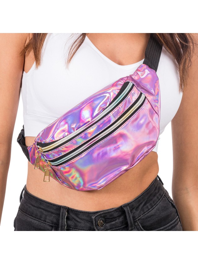 IRIDESCENT PINK BUM BAG 