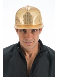 SCHIRMMÜTZE $ RAPPER GOLD Einheitsgröße