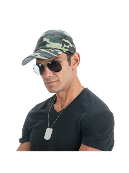 KIT SOLDAT ARMY 3 PIECES: CASQUETTE LUNETTES COLLIER TU