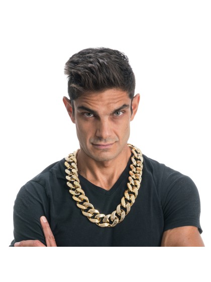 HALSKETTE RAPPER KETTE BREIT 70 CM – MESH 3,3 CM