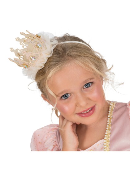 PRINCESS HEADBAND WITH GOLD CROWN 