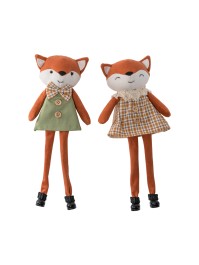 FUCHS ASSIS STOFF VICHY - 2 MOD. SORT. MÄDCHEN JUNGE 6CM X 10CM X 27CM