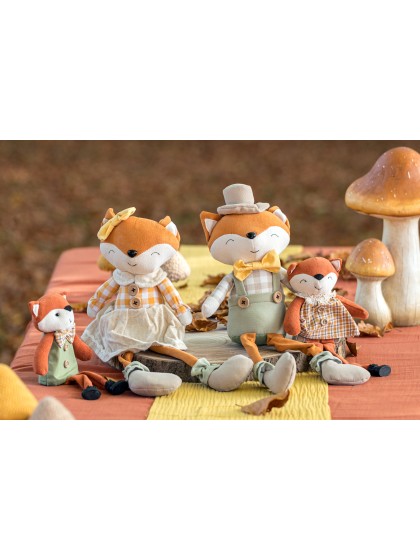 FUCHS ASSIS STOFF VICHY - 2 MOD. SORT. MÄDCHEN JUNGE 6CM X 10CM X 27CM