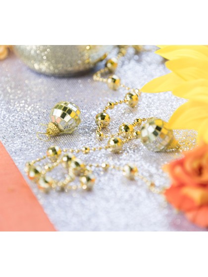 BOITE DE 12 MINI BOULES A FACETTES OR DIA 3CM X 3CM