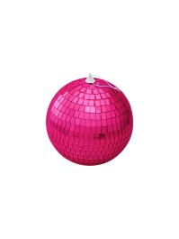 BOULE A FACETTES FUCHSIA DIA 15CM X16.5CM HT