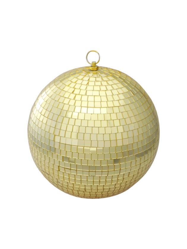 GOLD DISCO BALL DIA 25CM X 26CM HT
