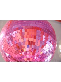 BOULE A FACETTES FUCHSIA DIA 25CM X 26CM HT